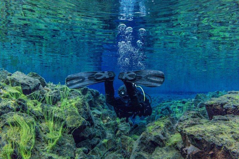 Snorkelling Silfra Fissure in Iceland in June